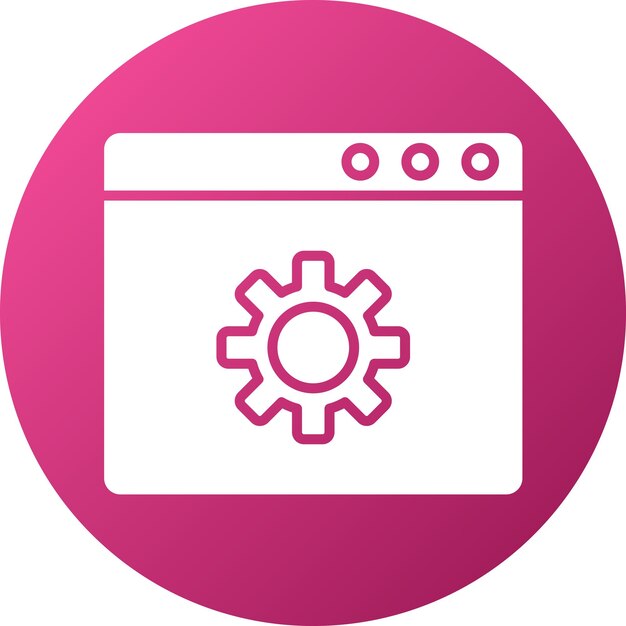 vector design browser setting icon style