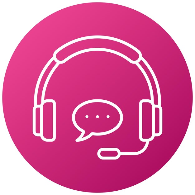 Vector Design Call Center Icon Style