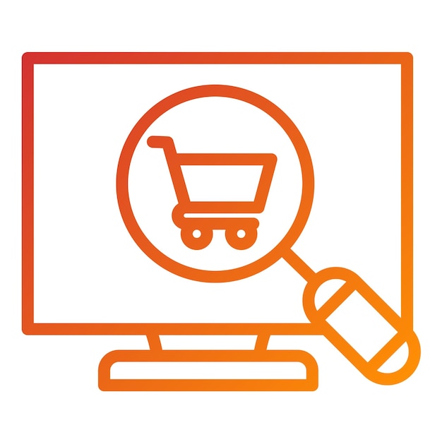 Vector Design Cart Search Icon Style