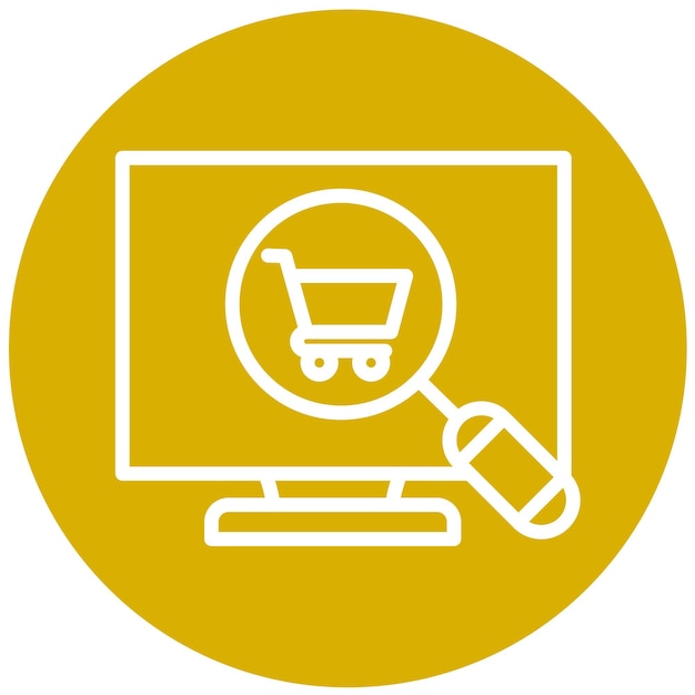 Vector Design Cart Search Icon Style