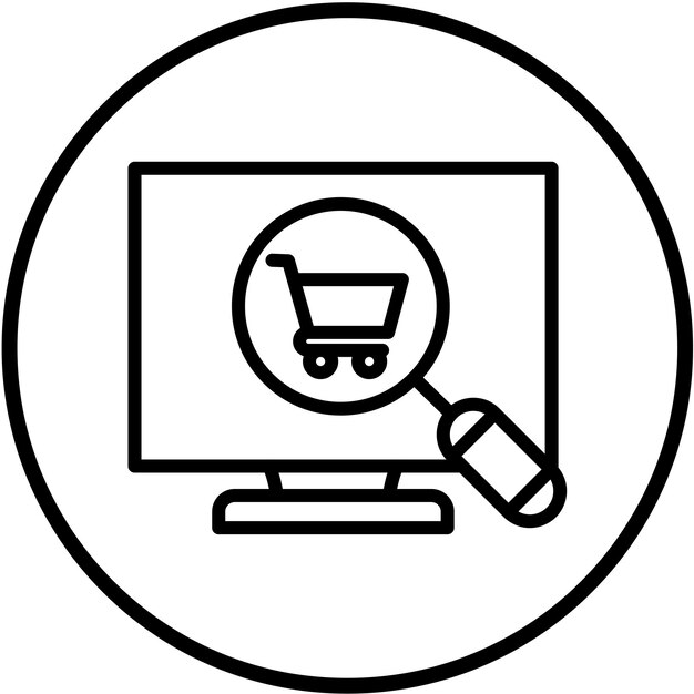 Vector Design Cart Search Icon Style