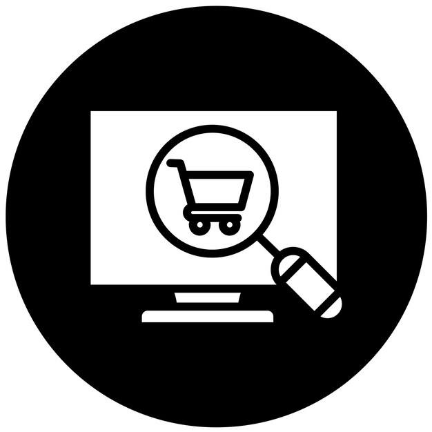 Vector Design Cart Search Icon Style