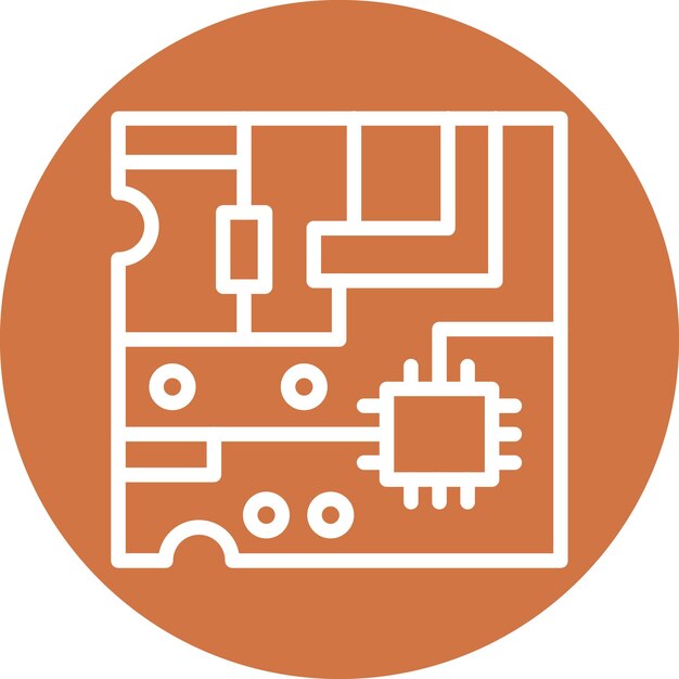 Vector Design Circuit Board Icon Style