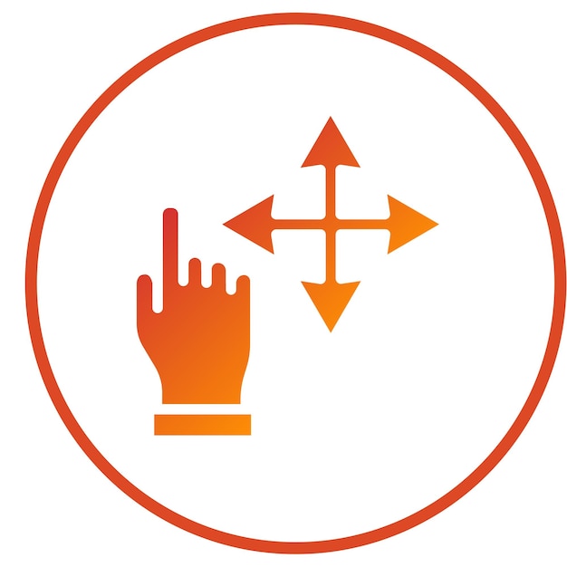 vector design click and drag icon style