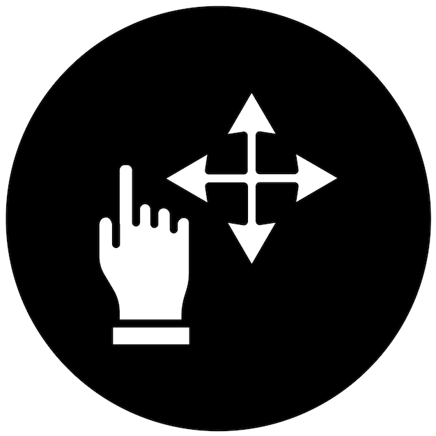 vector design click and drag icon style