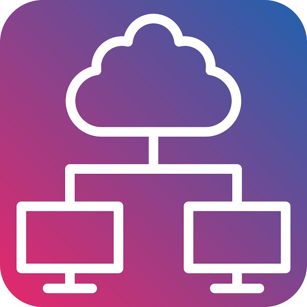 vector design cloud computing icon style