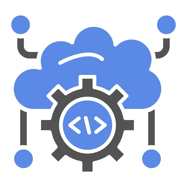 Vector Design Cloud Computing Icon Style