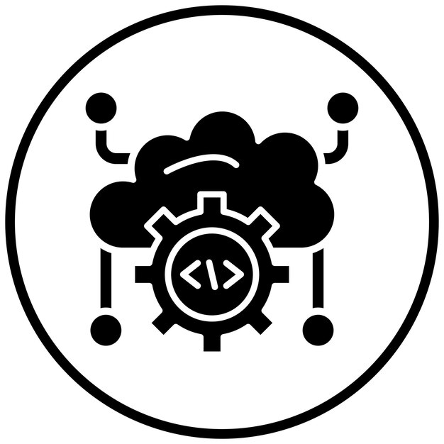 vector design cloud computing icon style