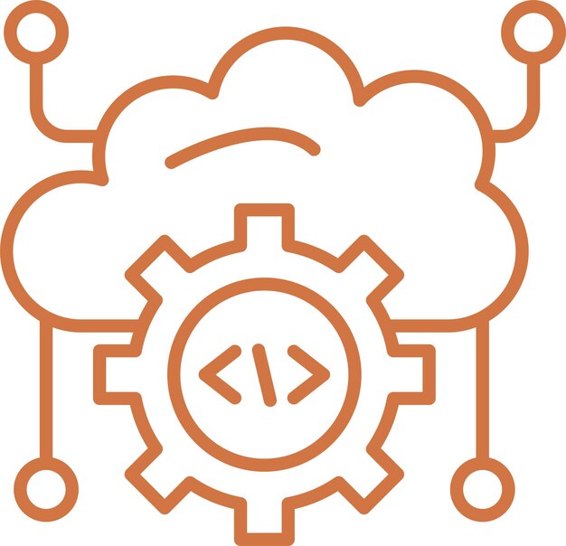 Vector Design Cloud Computing Icon Style