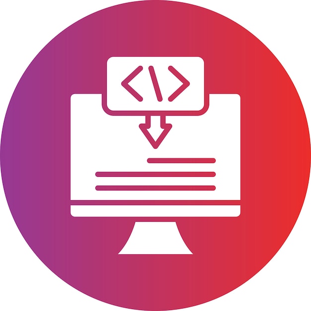vector design code deployment icon style