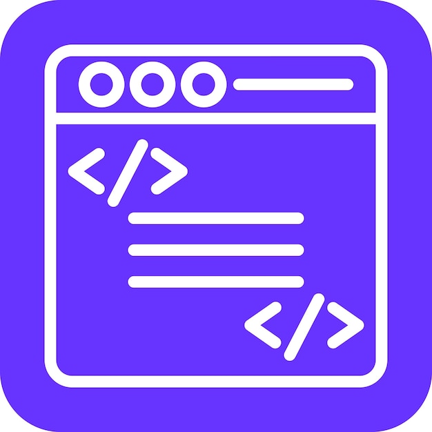 Vector Design Coding Language Icon Style