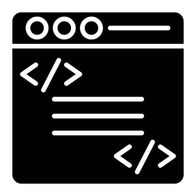 Vector Design Coding Language Icon Style