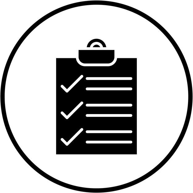 vector design completed survey icon style