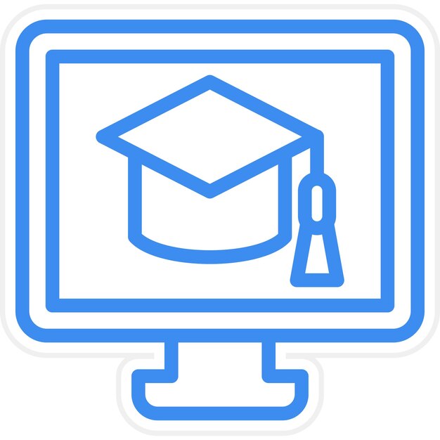 vector design computer science degree icon style