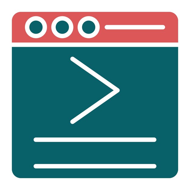 Vector Design Console Command Glyph Two Colorsvg Style