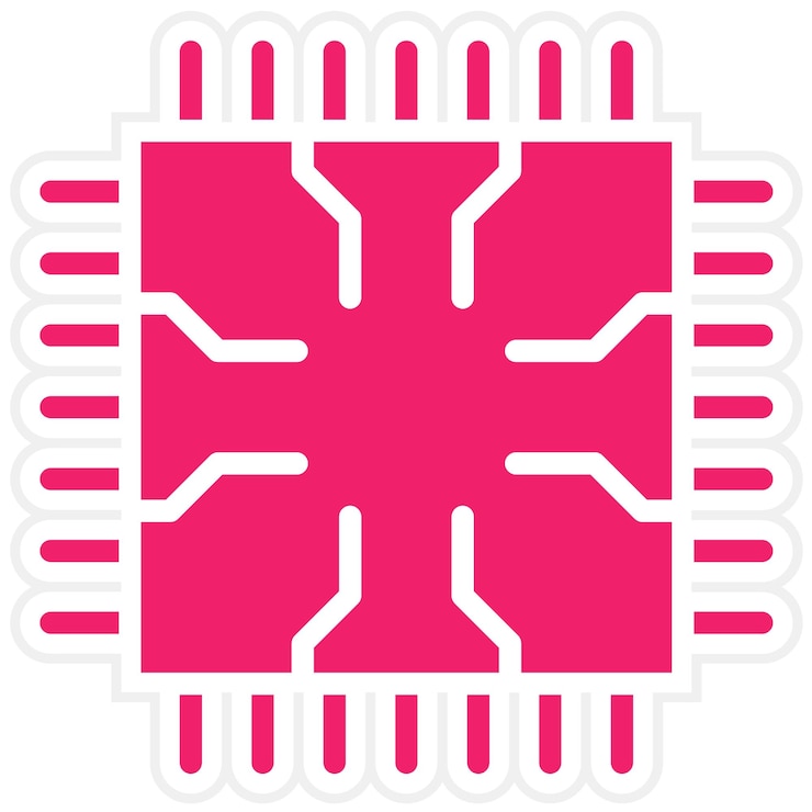 Vector vector design cpu icon style