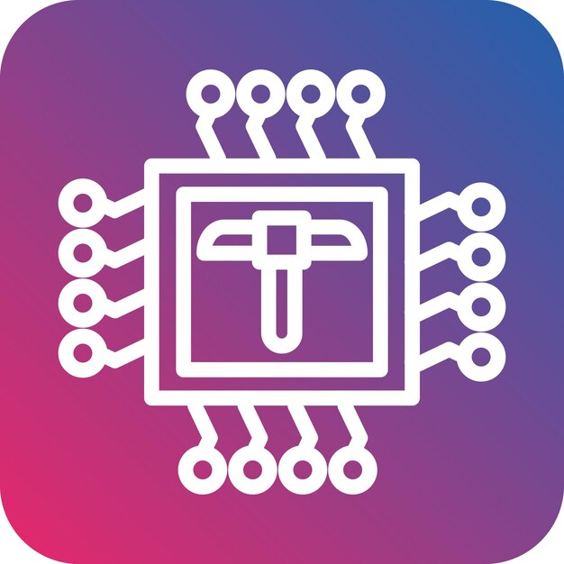 vector design cpu mining icon style