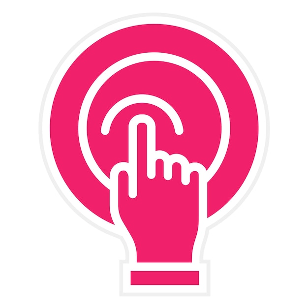 Vector Design Cursor Clicked Icon Style