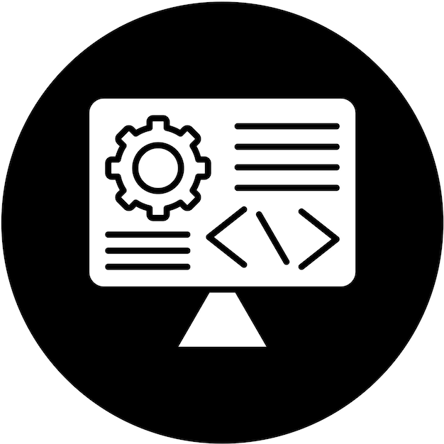vector design custom coding icon style