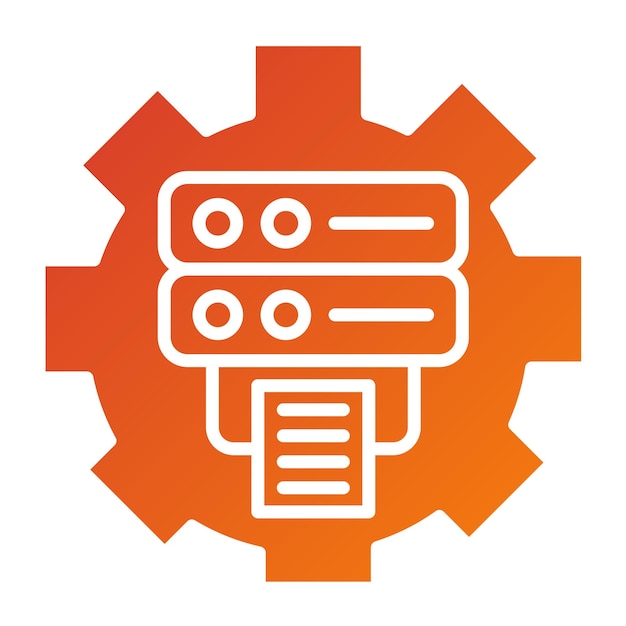 Vector Design Data Processing Icon Style