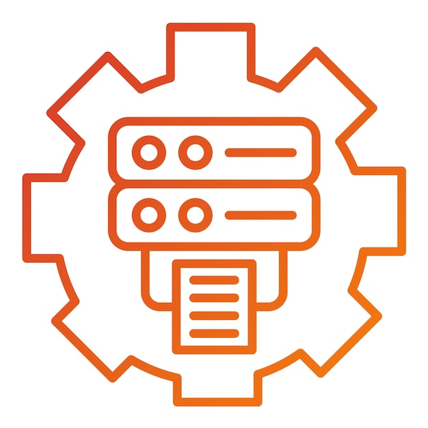 Vector Design Data Processing Icon Style