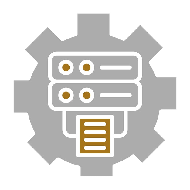 Vector Design Data Processing Icon Style