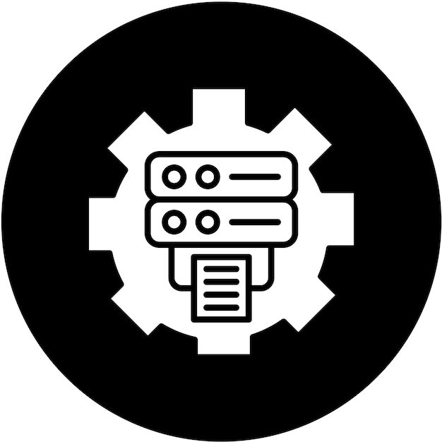 Vector Design Data Processing Icon Style