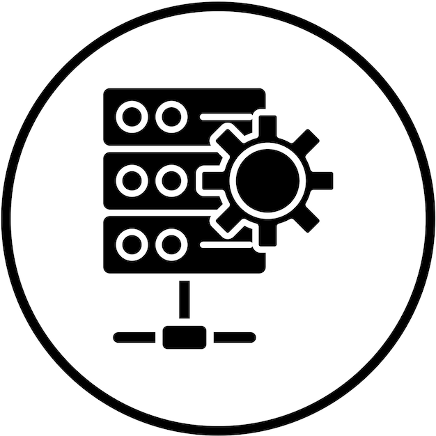 vector design database settings icon style