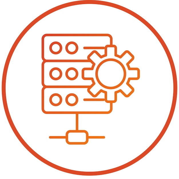 vector design database settings icon style