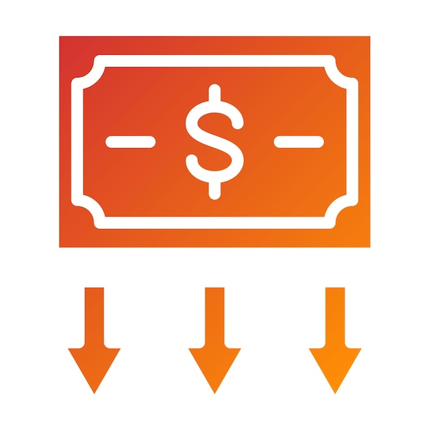 Vector Design Depreciation Icon Style
