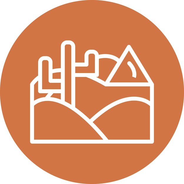 vector design desert icon style