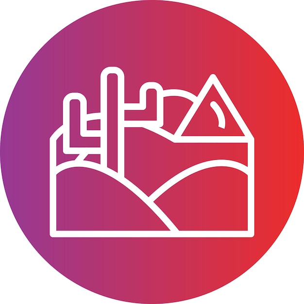 vector design desert icon style