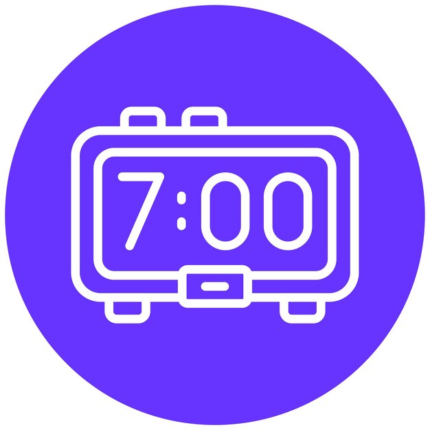 Vector Design Digital Clock Icon Style