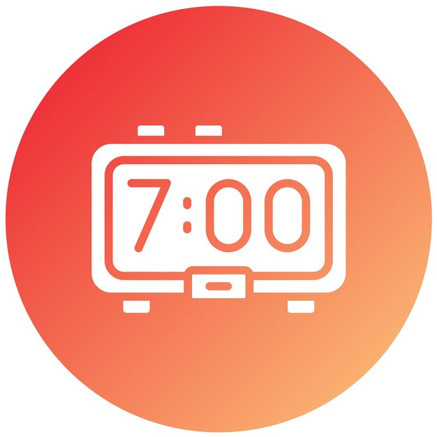 Vector Design Digital Clock Icon Style