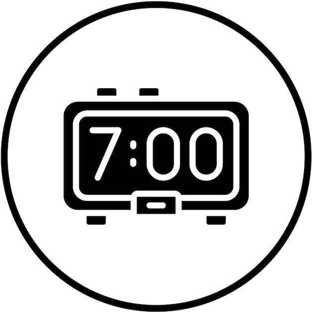 Vector Design Digital Clock Icon Style