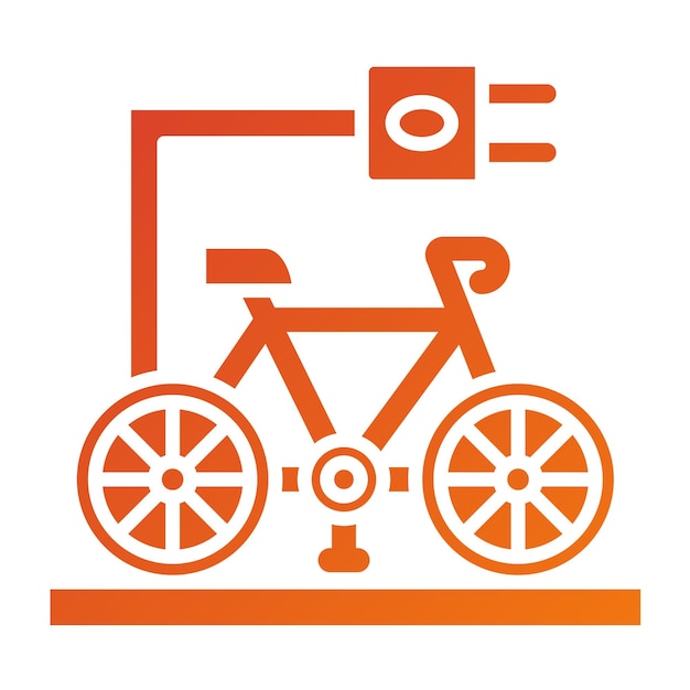 Vector Design Electric Bicycle Icon Style