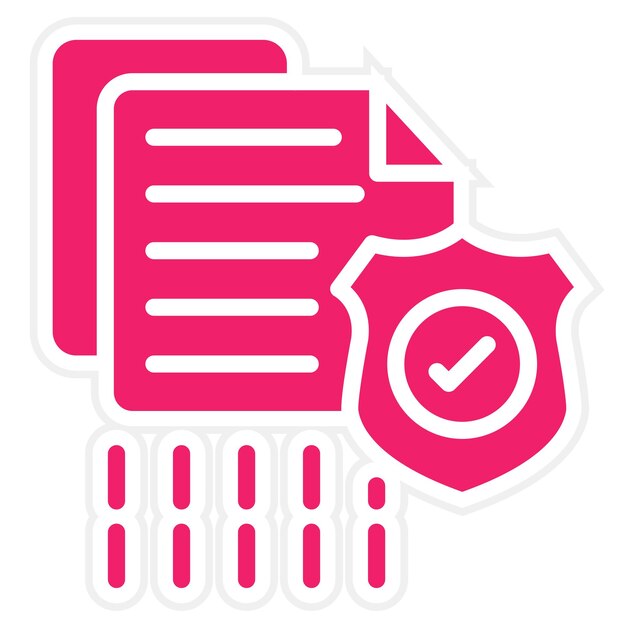 vector design encrypted file storage icon style