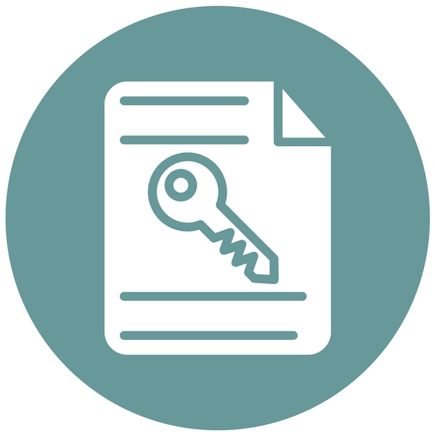 Vector Design File Encryption Icon Style