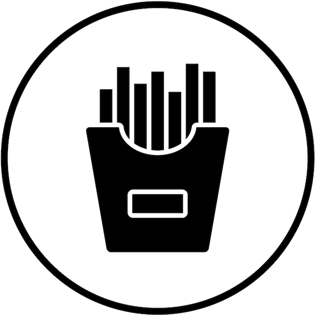 Vector Design French Fries Icon Style