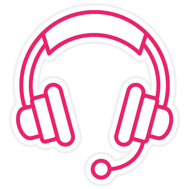 Vector Design Gaming Headphones Icon Style