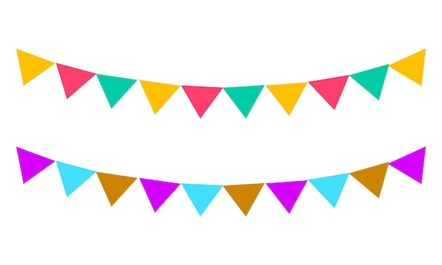 Vector Design Garland illustration on white background