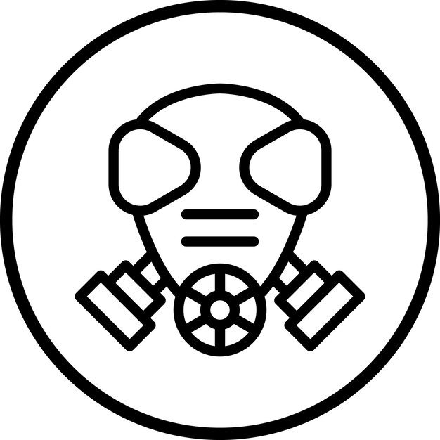Vector Design Gas Mask Icon Style