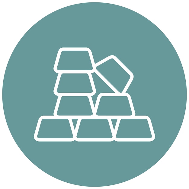 Vector Design Gold Ingots Icon Style