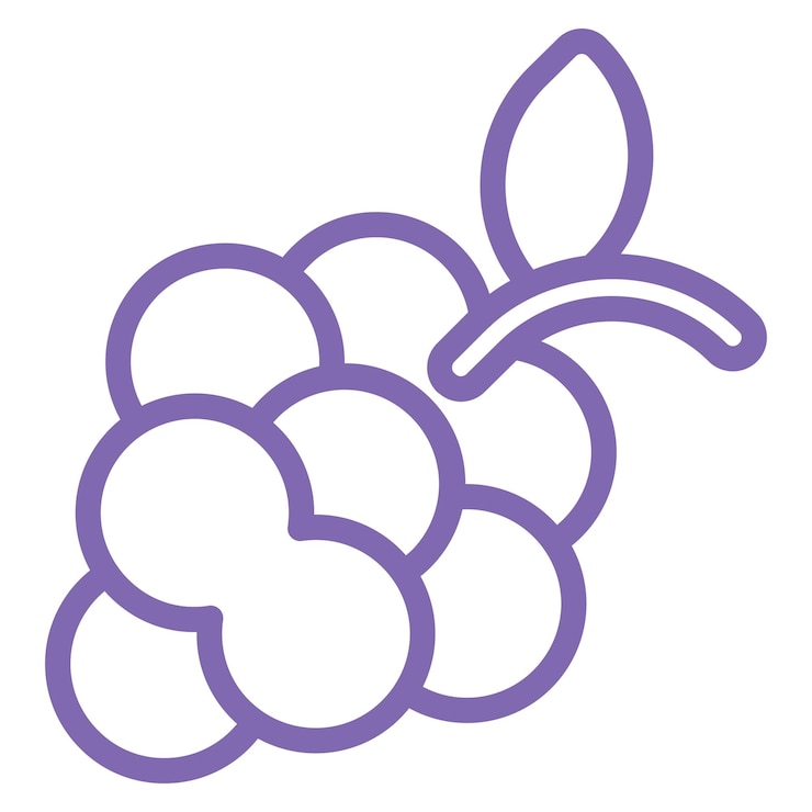 Vector Design Grapes Icon Style