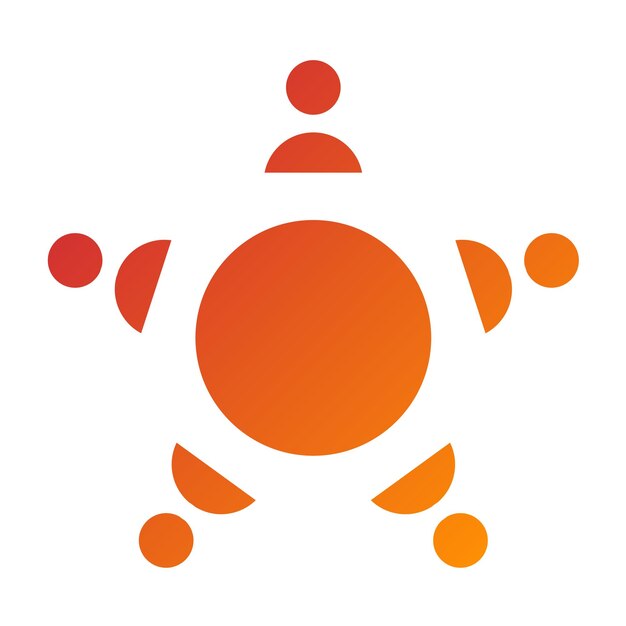 Vector Design Group Discussion Icon Style