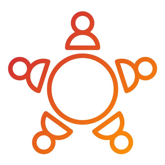 Vector Design Group Discussion Icon Style