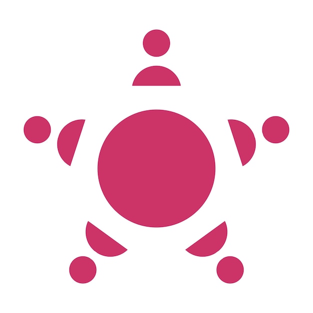 Vector Design Group Discussion Icon Style