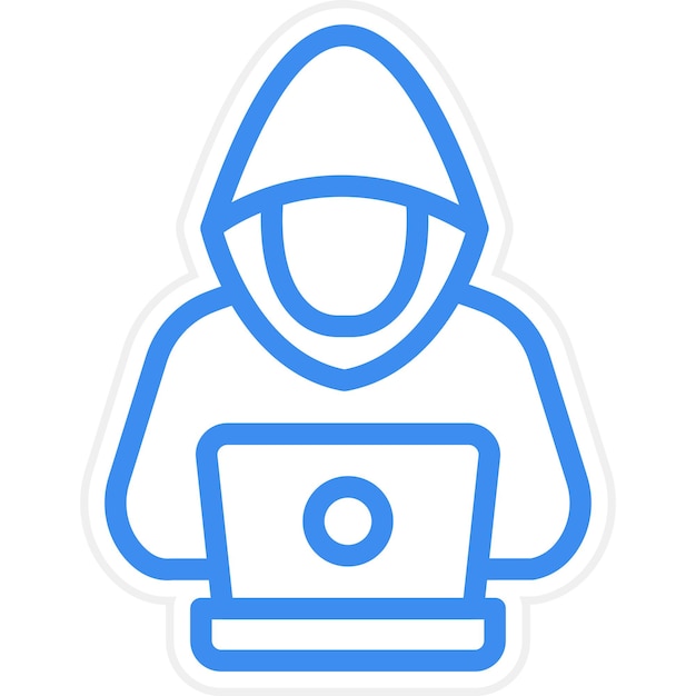 vector design hacker icon style