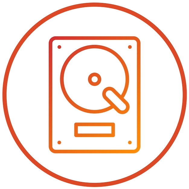 Vector Design Hard Disk Icon Style