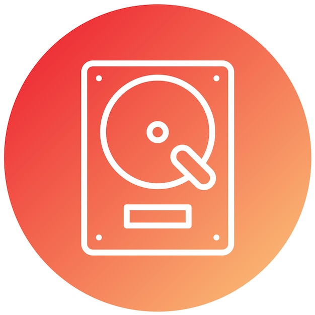 Vector Design Hard Disk Icon Style